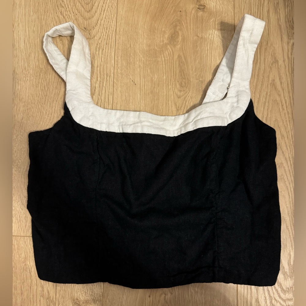 Abercrombie & Fitch Linen Blend Crop Top